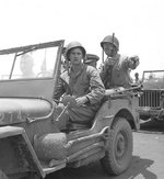 Holland Smith on a Jeep on Saipan, Mariana Islands, circa Jul 1944