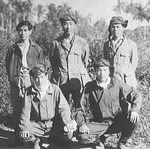 Japanese pilots Komachi, Tetsuzo Iwamoto, Tetsutaro Kumagai, and others, Feb 1944