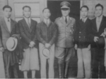 John Wong, Xue Bingshen, Situ Xian, German Luftwaffe instructor, Mo Jie, and Arthur Chin at Lagerlechfeld, Germany, 1935-1936