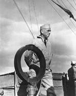 Kinkaid aboard Enterprise, 22 Jul 1942
