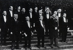 Japanese Prime Minister Fumimaro Konoe and his first cabinet, Tokyo, Japan, Jun 1937