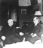 French Marshal Pétain and US Ambassador Leahy, Vichy, France, 27 Apr 1942
