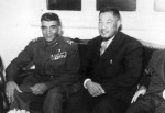 Republic of China ambassador in Egypt Ma Bufang and Egyptian general Muhammad Naguib, Egypt, 1952-1954