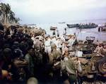 MacArthur, Kenney, Sutherland, Mudge inspected Leyte beachhead, Philippines, 20 Oct 1944