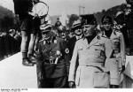 Duke Carl Eduard of Saxe-Coburg and Gotha (von Sachsen-Coburg und Gotha), Benito Mussolini, and Galeazzo Ciano in Rome, Italy, 19 Mar 1938