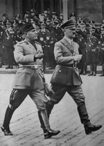 Benito Mussolini and Adolf Hitler, Berlin, Germany, Sep 1937