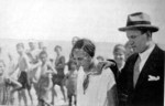 Benito Mussolini and his daughter Edda at Cattolica, Italy, 1925