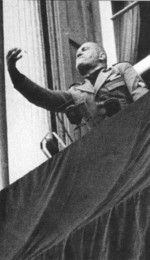 Benito Mussolini speaking at Piazza San Marco, Venice, Italy, 1943