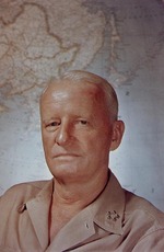 Portrait of US Navy Fleet Admiral Chester Nimitz, circa 1945, photo 2 of 2
