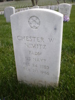 Grave of Chester Nimitz, Golden Gate National Cemetery in San Bruno, California, United States, 29 Mar 2008
