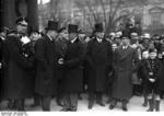 German officials Krosigk, Papen, Neurath, and Goebbels at Unter den Linden, Berlin, Germany on Remembrance Day, 25 Feb 1934