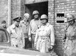 US Army generals Marshall, McBride, Eddy, and Patton at US 80th Division headquarters at Dieulouard, France, early 1945