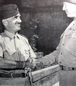 George Patton with singer Al Jolson, 1945
