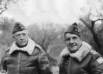 Lieutenant General George Patton and Major General Geoffrey Keyes in Italy, mid-Jan 1944