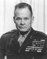 Marine Corps portrait of Major General Lewis B “Chesty” Puller, 1953-54. Note the ribbon for the Navy Cross with four gold stars representing five awards of the medal; no other Marine can claim this.