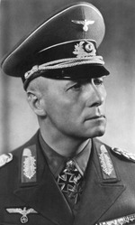 Portrait of Erwin Rommel, circa 1942-1943, photo 1 of 2; note Knight