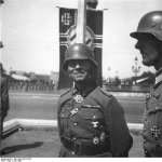Erwin Rommel in the Paris, France victory parade, late Jun 1940