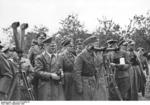 Martin Bormann, Adolf Hitler, Erwin Rommel, and Walter von Reichenau in Poland, Sep 1939
