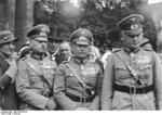 German Army officers Rundstedt, Fritsch, and Blomberg at the Unter den Linden, Berlin, Germany, circa 1934