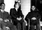 Song Ziwen, Donald Nelson, and Chiang Kaishek at a meeting, China, Aug 1944