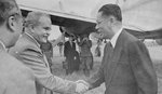 Vyacheslav Molotov welcoming Song Ziwen to the Soviet Union, Moscow, Russia, circa 13-14 Aug 1945
