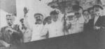 Gorky, Kaganovich, Molotov, Voroshilov, Stalin, and Kalinin at Lenin