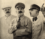 Vyacheslav Molotov, Joseph Stalin, and Kliment Voroshilov, 25 Jun 1937