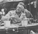 General Joseph Stilwell eating C-rations, 25 Dec 1943
