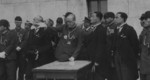 Mayor Jin Mingshi of Xinjing, Manchukuo pointing out landmarks to Zhang Jinghui and Wang Jingwei, May 1942, photo 2 of 2