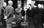 Osami Nagano, Hideki Tojo, Wang Jingwei, and others in Tokyo, Japan, Dec 1942