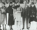 Comtesse Ciano (daughter of Mussolini and husband of Ciano; center), Zhang Xueliang, W. D. Donald (Zhang