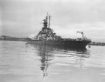 US battleship Alabama anchored in Puget Sound, Washington, United States, 15 Mar 1945, photo 4 of 5; port quarter view