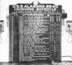 Launching schedule for battleship Alabama, Norfolk Naval Shipyard, Portsmouth, Virginia, United States, 16 Feb 1942