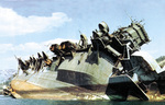 Amagi capsized at Kure, Japan, Aug 1946