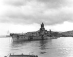 Sunken Aoba at Kure, Japan, 9 Oct 1945