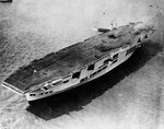 Ark Royal immediately after launching, 13 Apr 1937