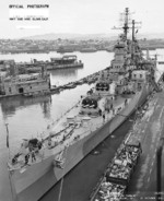 USS Astoria at Mare Island naval Shipyard, California, United States, 21 Oct 1944; photo 1 of 4