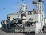 Close-up of museum ship HMS Belfast