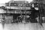 Installing 5.9-inch guns onto the Bismarck, Hamburg, Germany, 10-15 Dec 1939