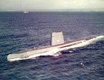USS Blackfin underway off Oahu, Hawaii, United States, circa late 1965 to early 1966