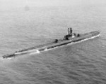 USS Brill underway, 1940s