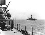 Heavy cruisers Wichita (foreground), Chicago (center), and Louisville (background) en route to Guadalcanal, 29 Jan 1943, hours before the Battle of Rennell Island
