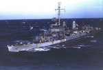 Destroyer Cotten steaming at sea, circa 1945, photo 1 of 7