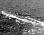 USS Dragonet underway during her trials off New London, Connecticut, United States, 6 Sep 1944