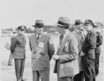 Dwight Eisenhower and James Forrestal at Andrews Air Force Base, Maryland, United States, 15 Feb 1949