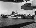 Enterprise anchored off Saipan, 4 Sep 1944