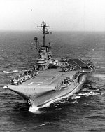Essex underway at sea during a NATO Mediterranean cruise, 22 Jun 1967
