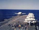 Essex launched an E-1B Tracer airborne early warning aircraft, Nov 1967