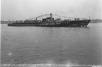 Submarine Finback shortly after launching, off Portsmouth Naval Shipyard, Kittery, Maine, United States, 25 Aug 1941