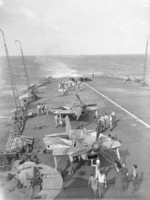 Fulmar fighters aboard HMS Formidable off Madagascar, early May 1942